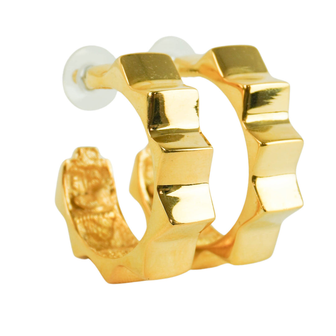 Kenneth Jay Lane Chunky Hoops in Gold