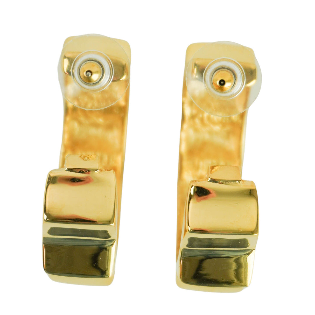 Kenneth Jay Lane Chunky Hoops in Gold