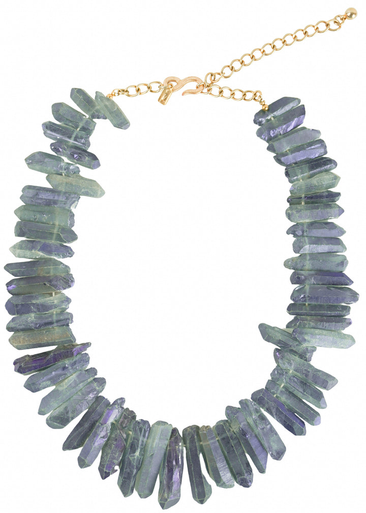 Kenneth Jay Lane Chunky Stone Necklace in Slate