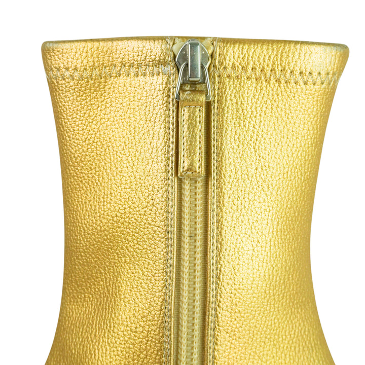 Stella McCartney Square Toe Boots in Gold