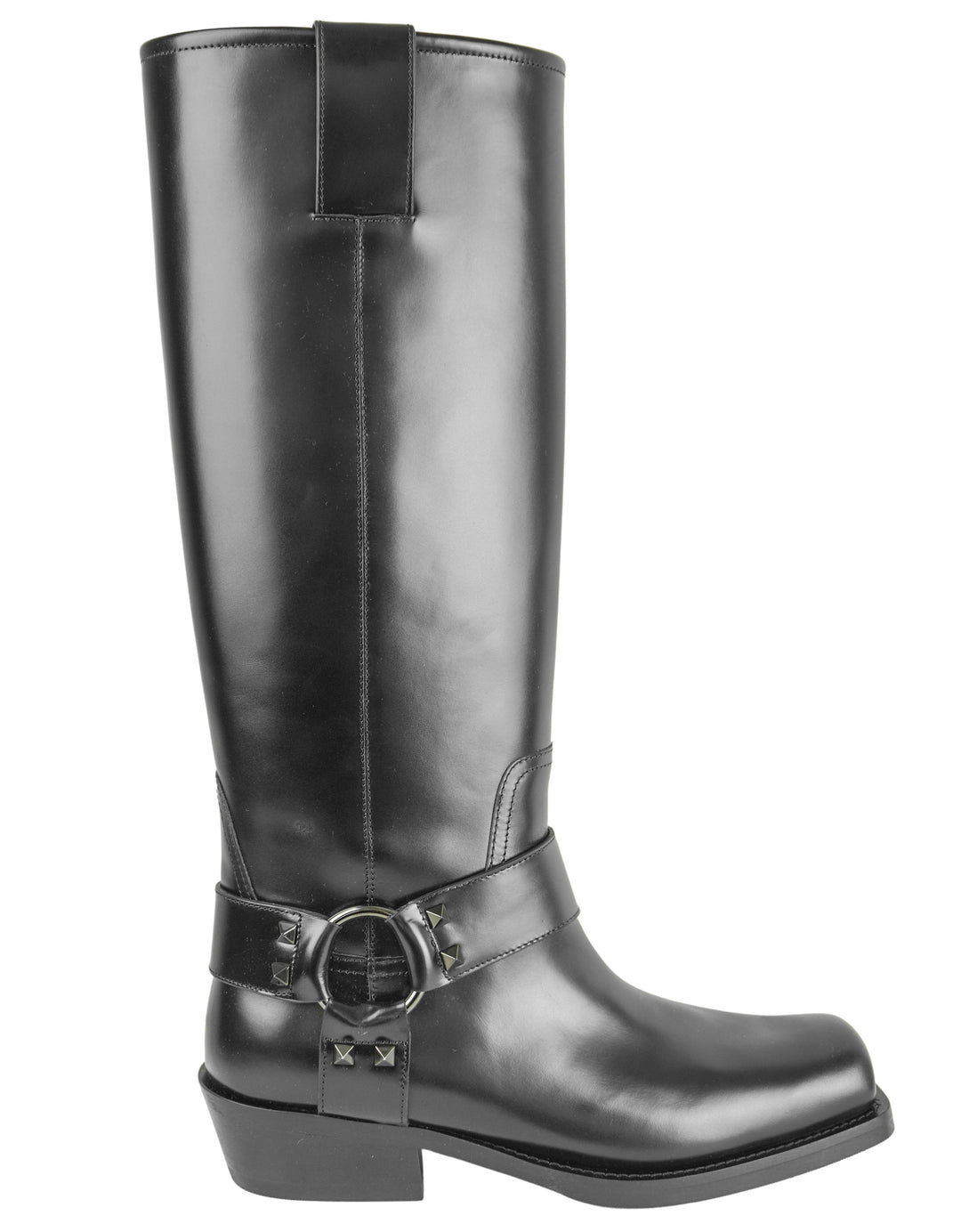 Valentino Rockstud Harness Boots in Black