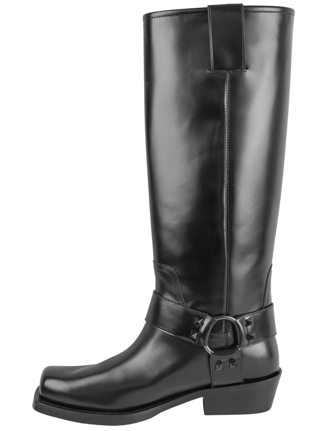 Valentino Rockstud Harness Boots in Black
