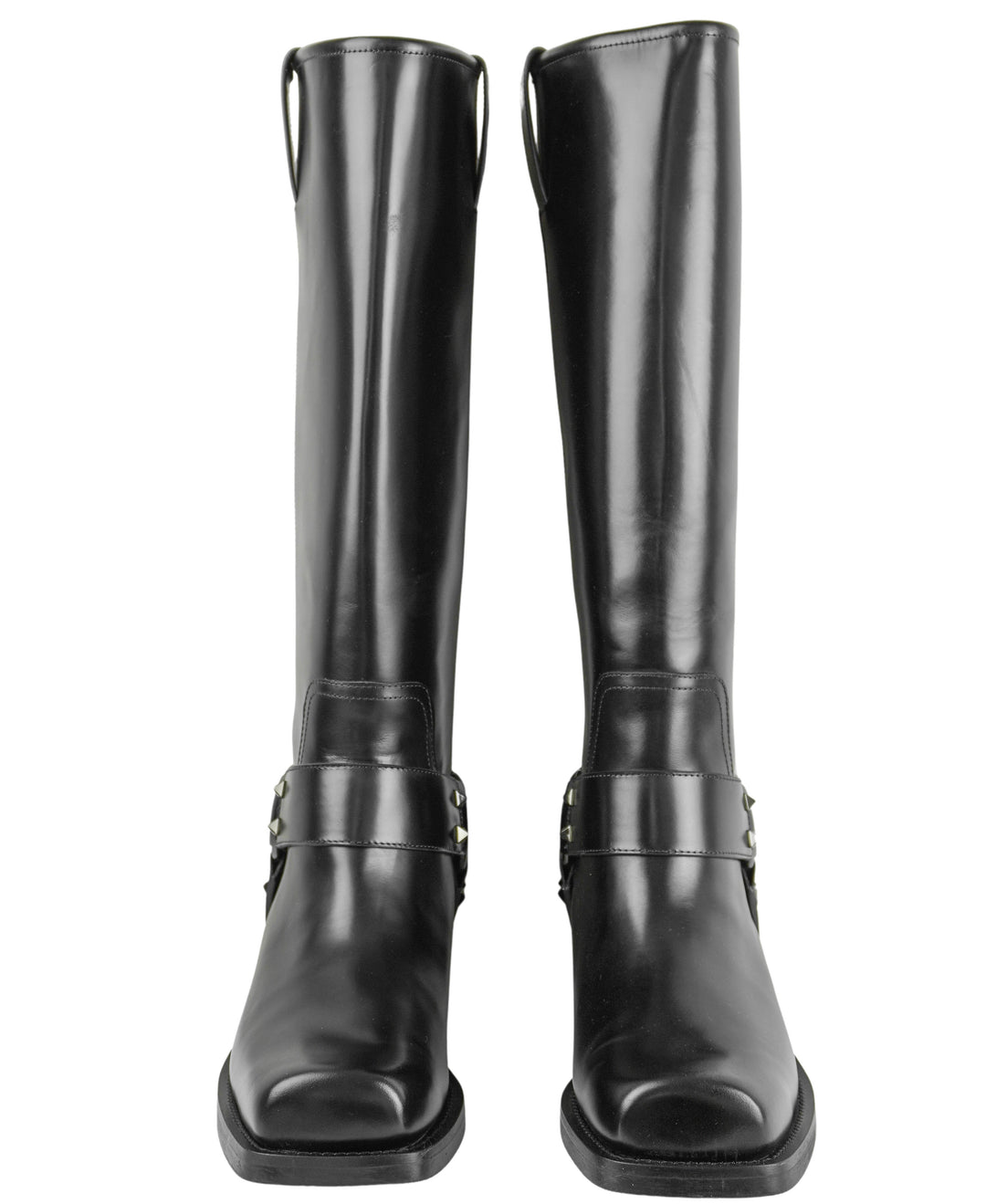 Valentino Rockstud Harness Boots in Black