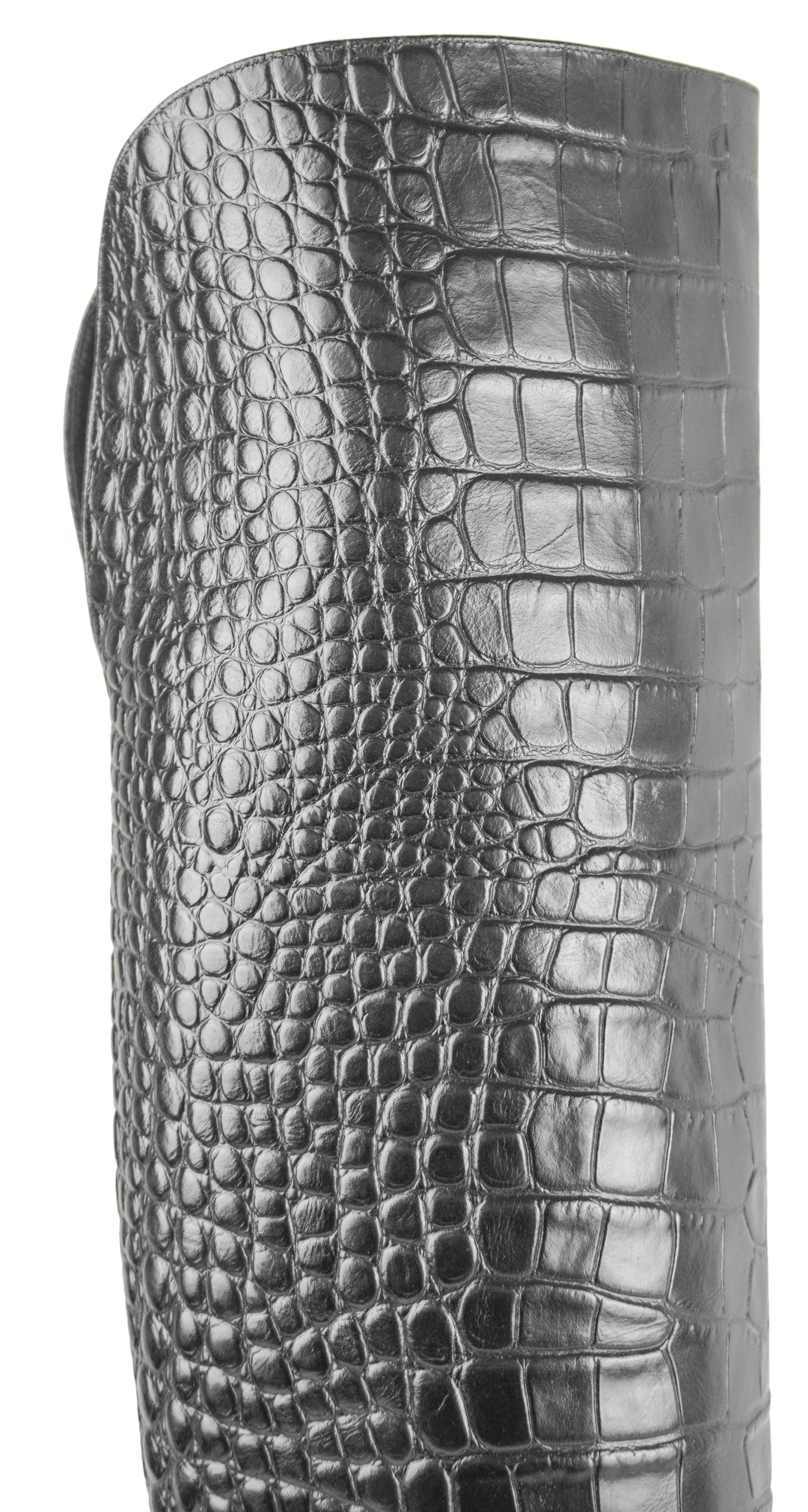 Gabriela Hearst Linda Croc Embossed Boots in Black