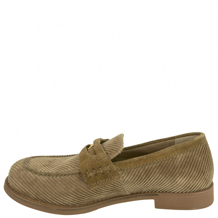 Miu Miu Corduroy Loafers in Beige