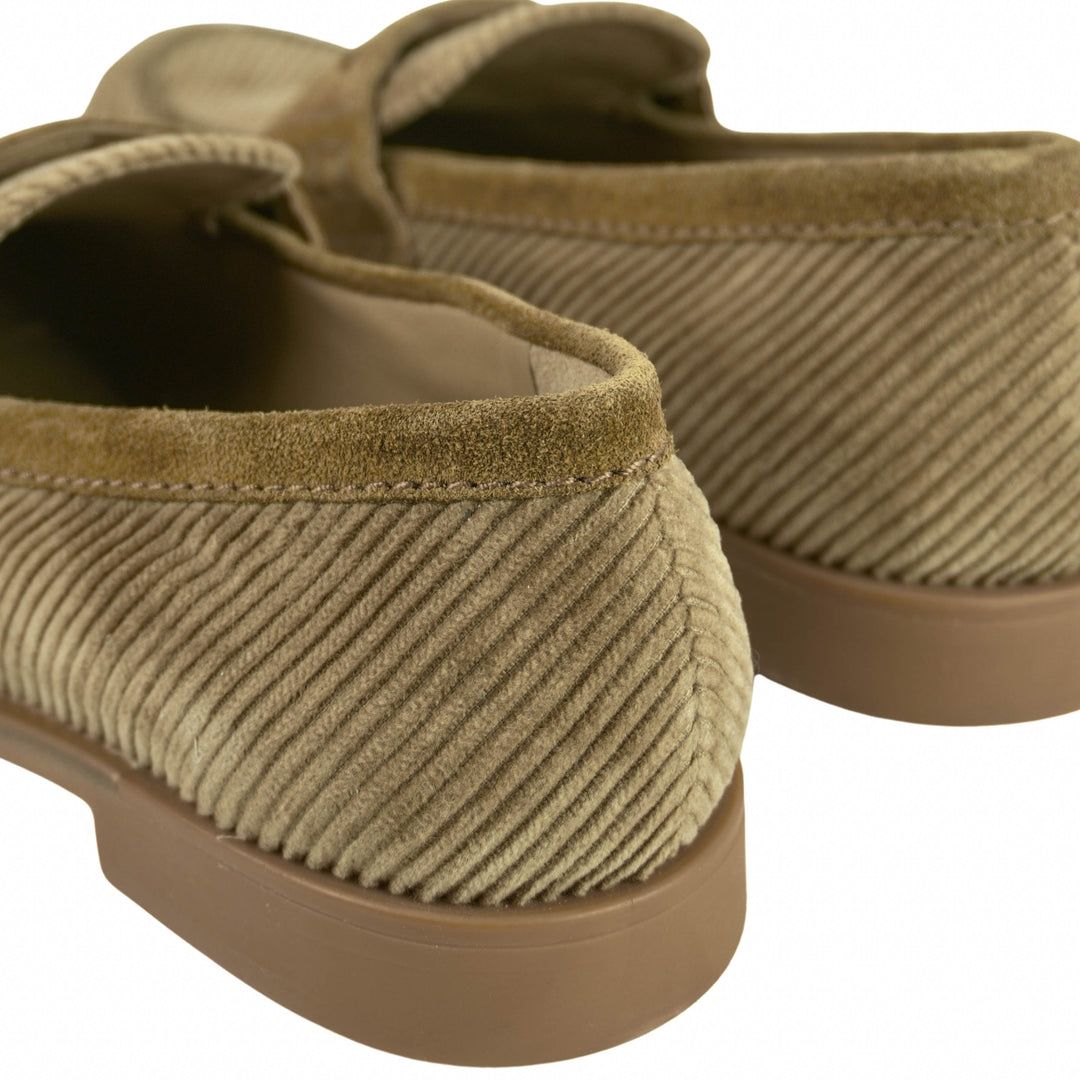 Miu Miu Corduroy Loafers in Beige