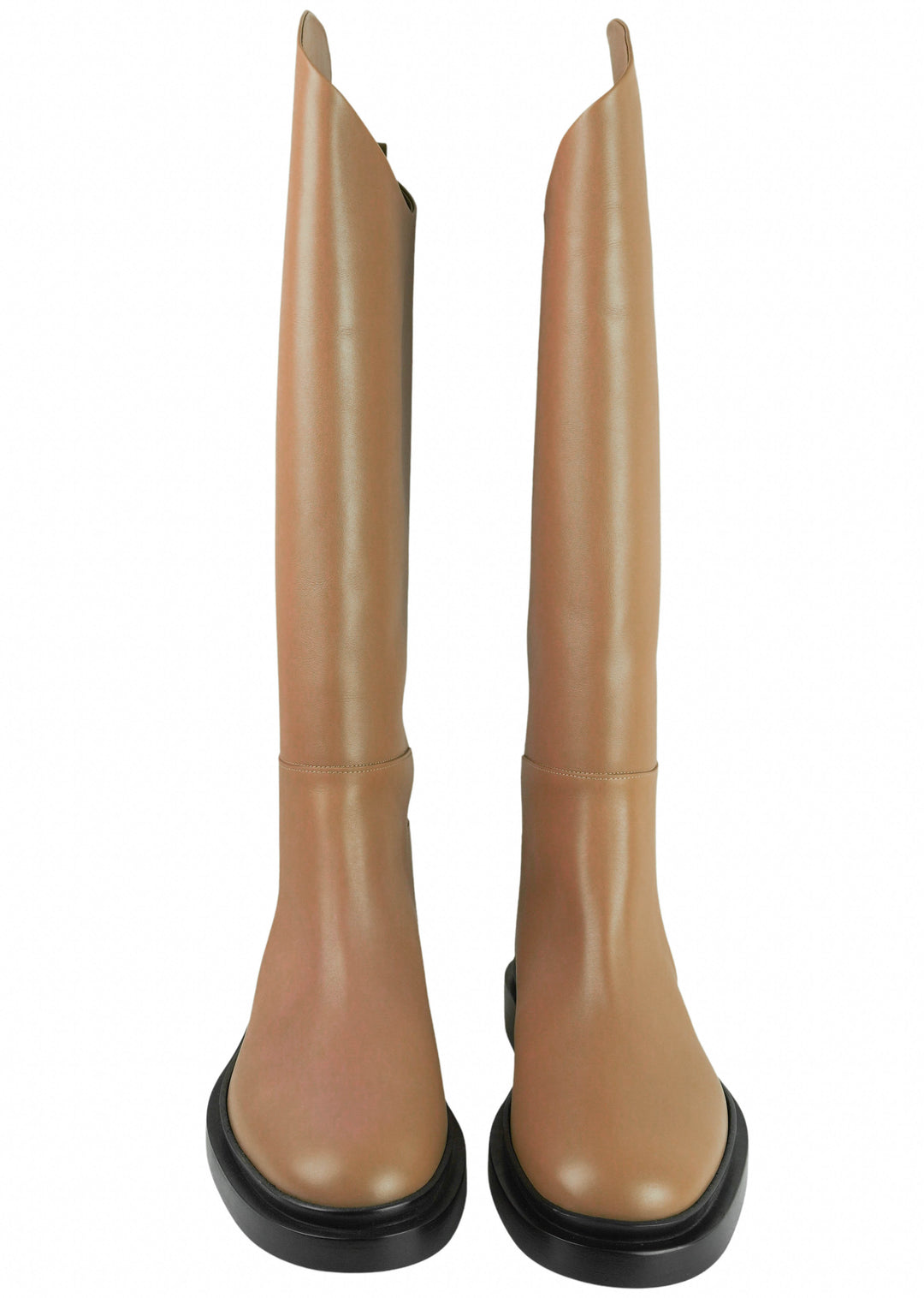 Jil Sander Leather Boots in Dark Sand