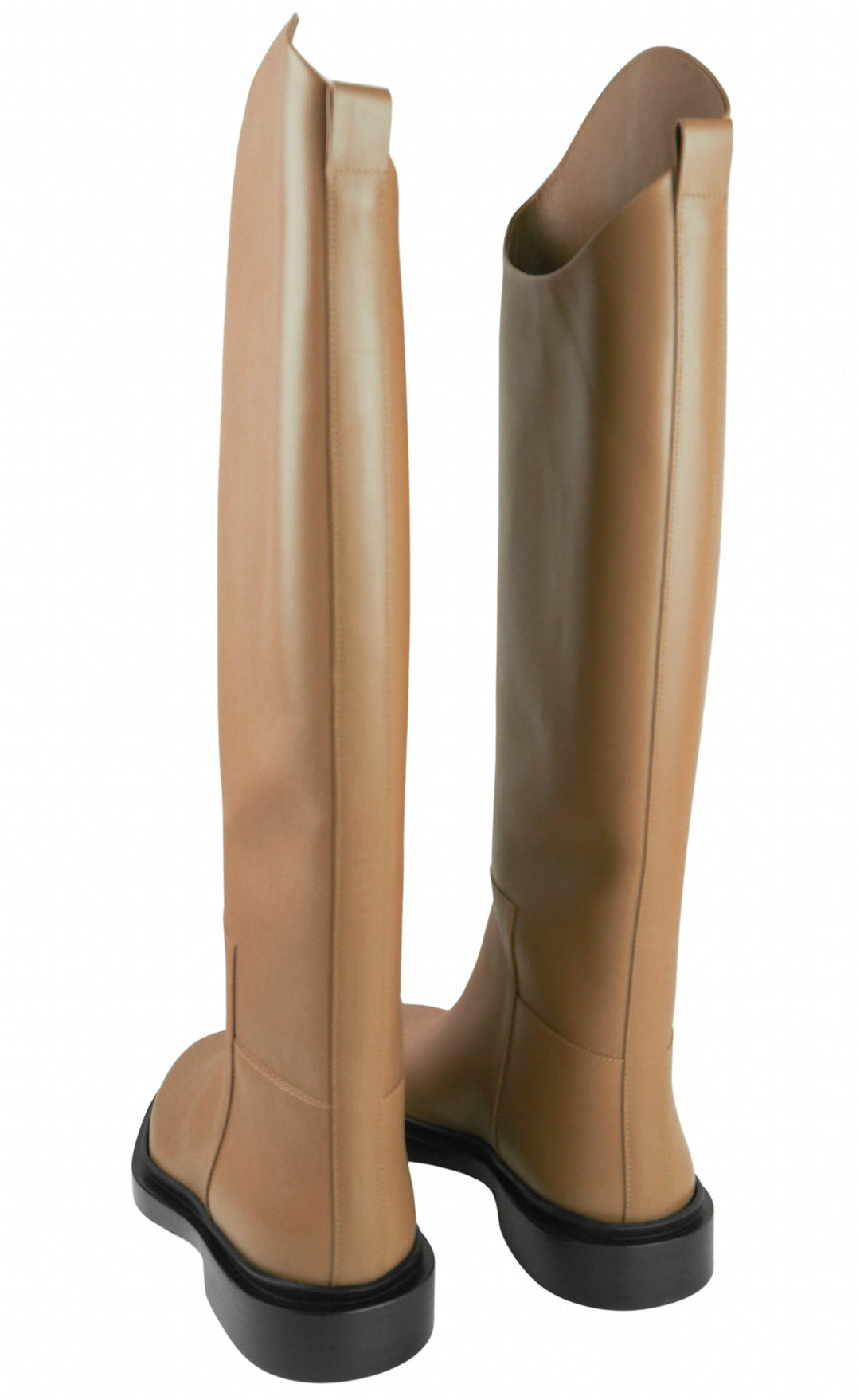 Jil Sander Leather Boots in Dark Sand
