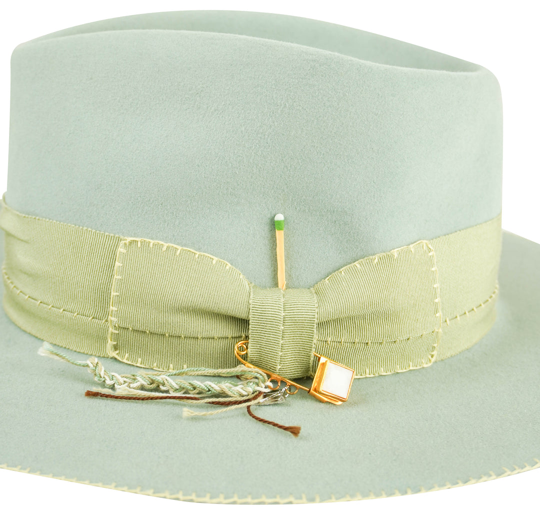 Nick Fouquet Signature Hat in Light Blue/Green