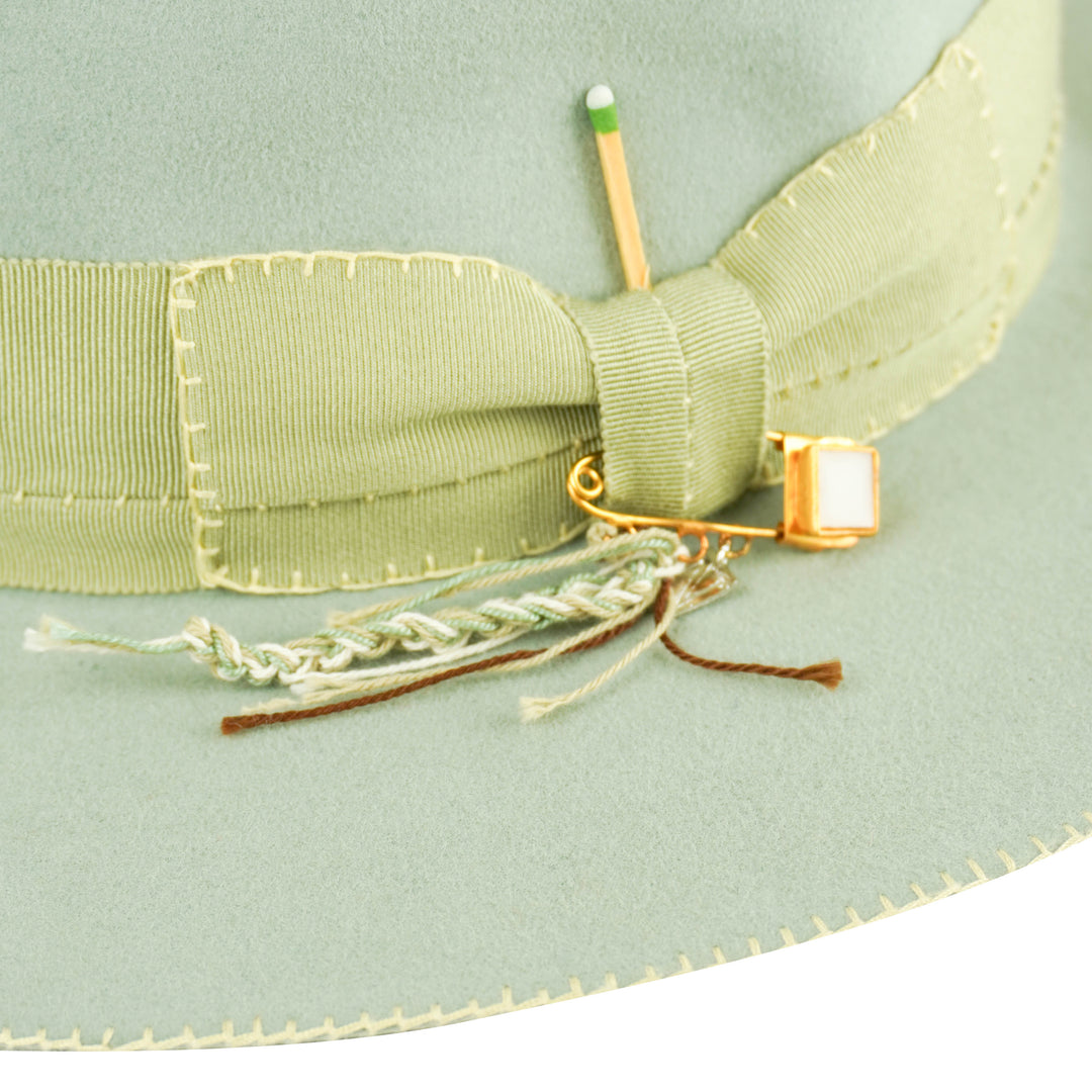Nick Fouquet Signature Hat in Light Blue/Green