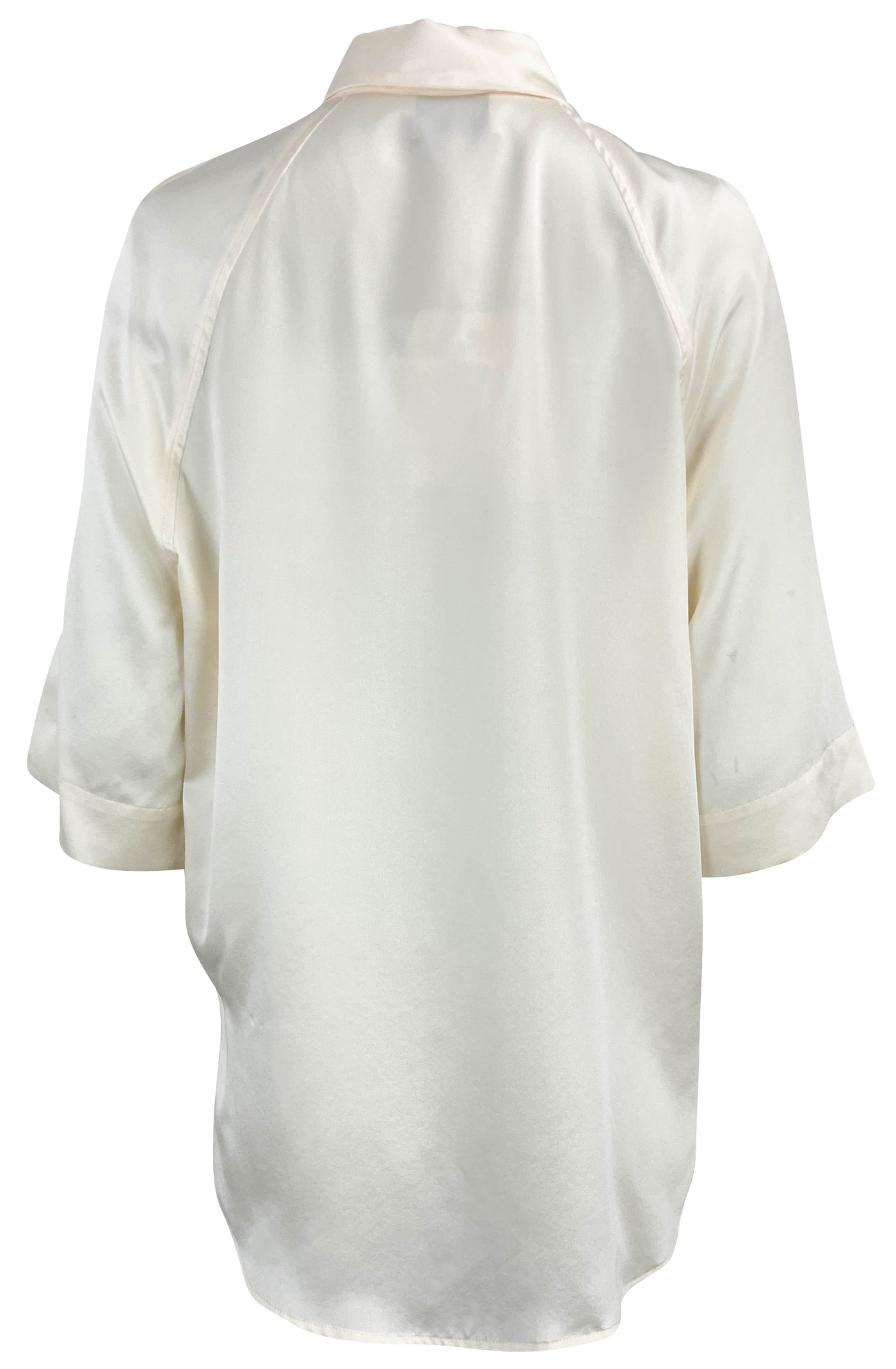 LouLou Studio Silk Button Down in Cream - Discounts on LouLou Studio at UAL