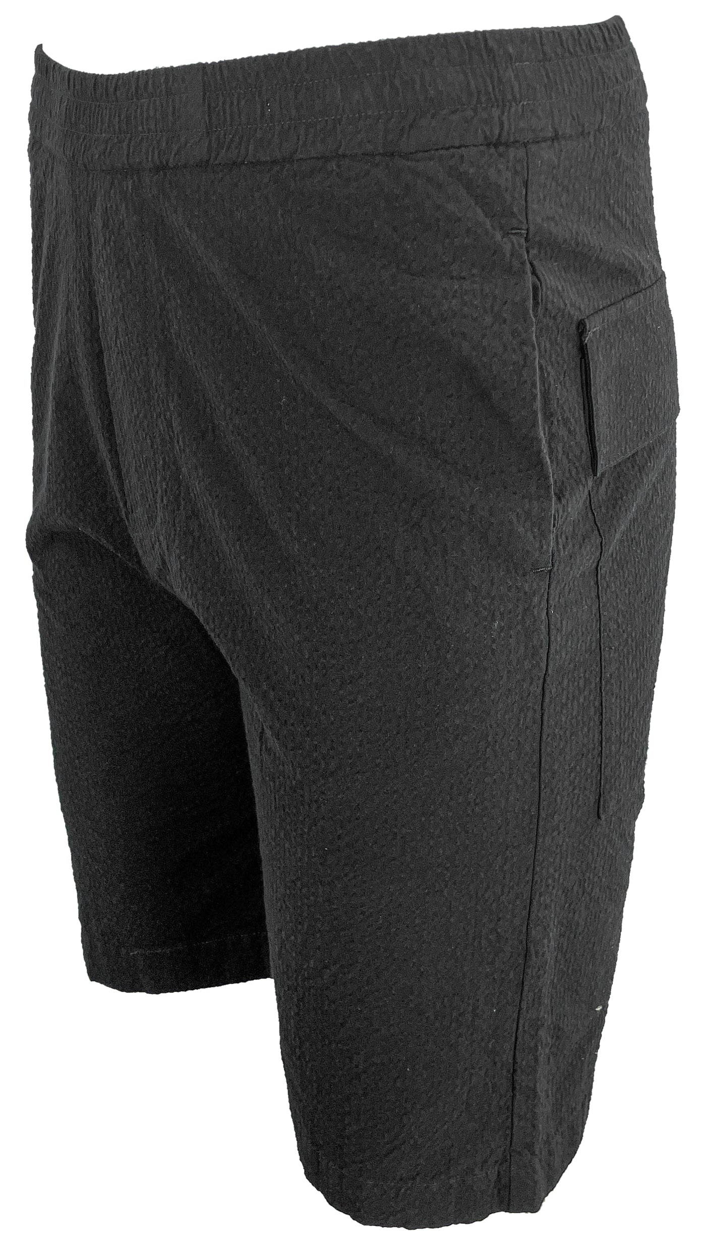 Barena Seersucker Shorts in Black - Discounts on Barena Venezia at UAL