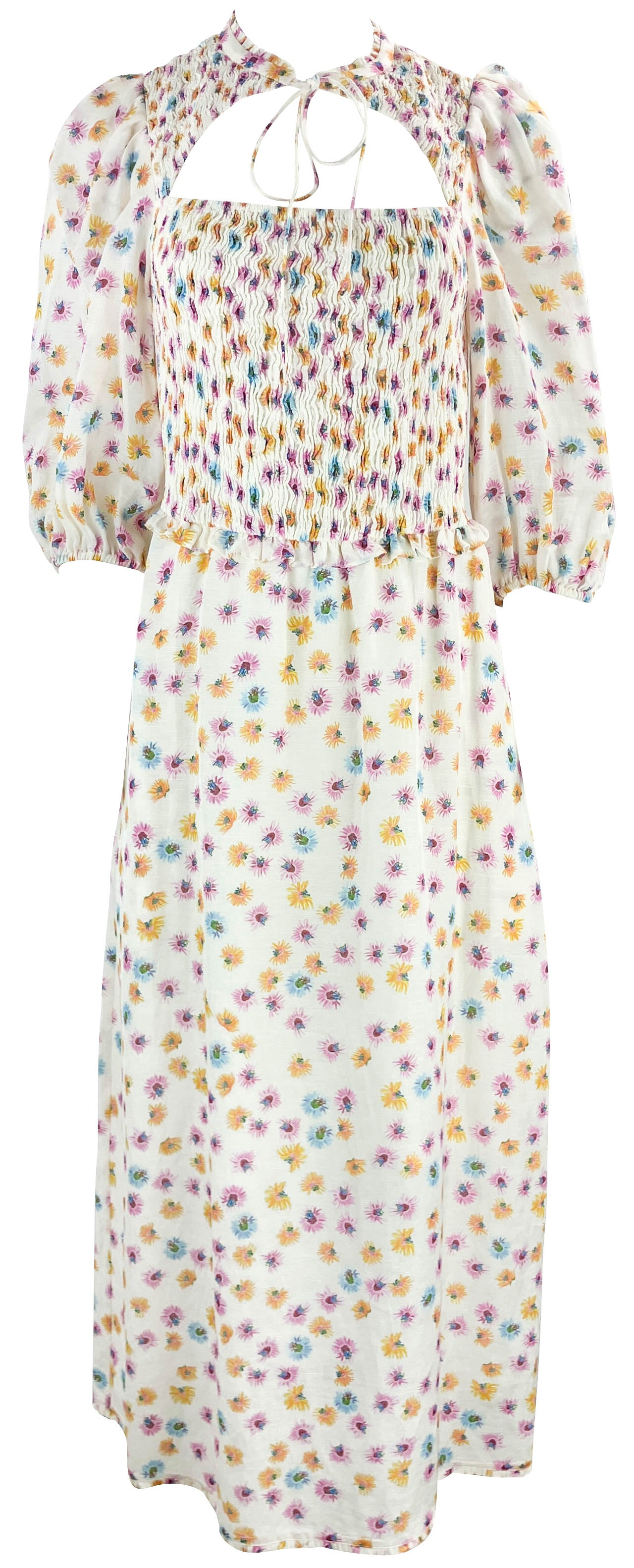 Dorothee Schumacher Structured Volumes Dress in Colorful Flowers - Discounts on Dorothee Schumacher at UAL