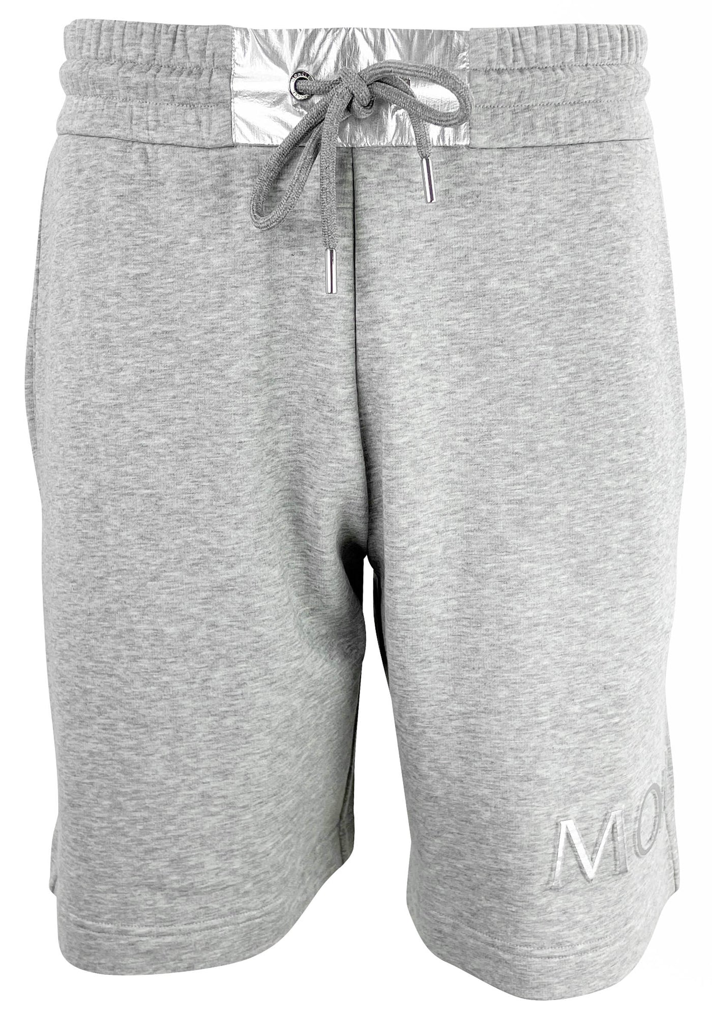 Moncler Embroidered Logo Sweatshorts in Grey - Discounts on Moncler at UAL
