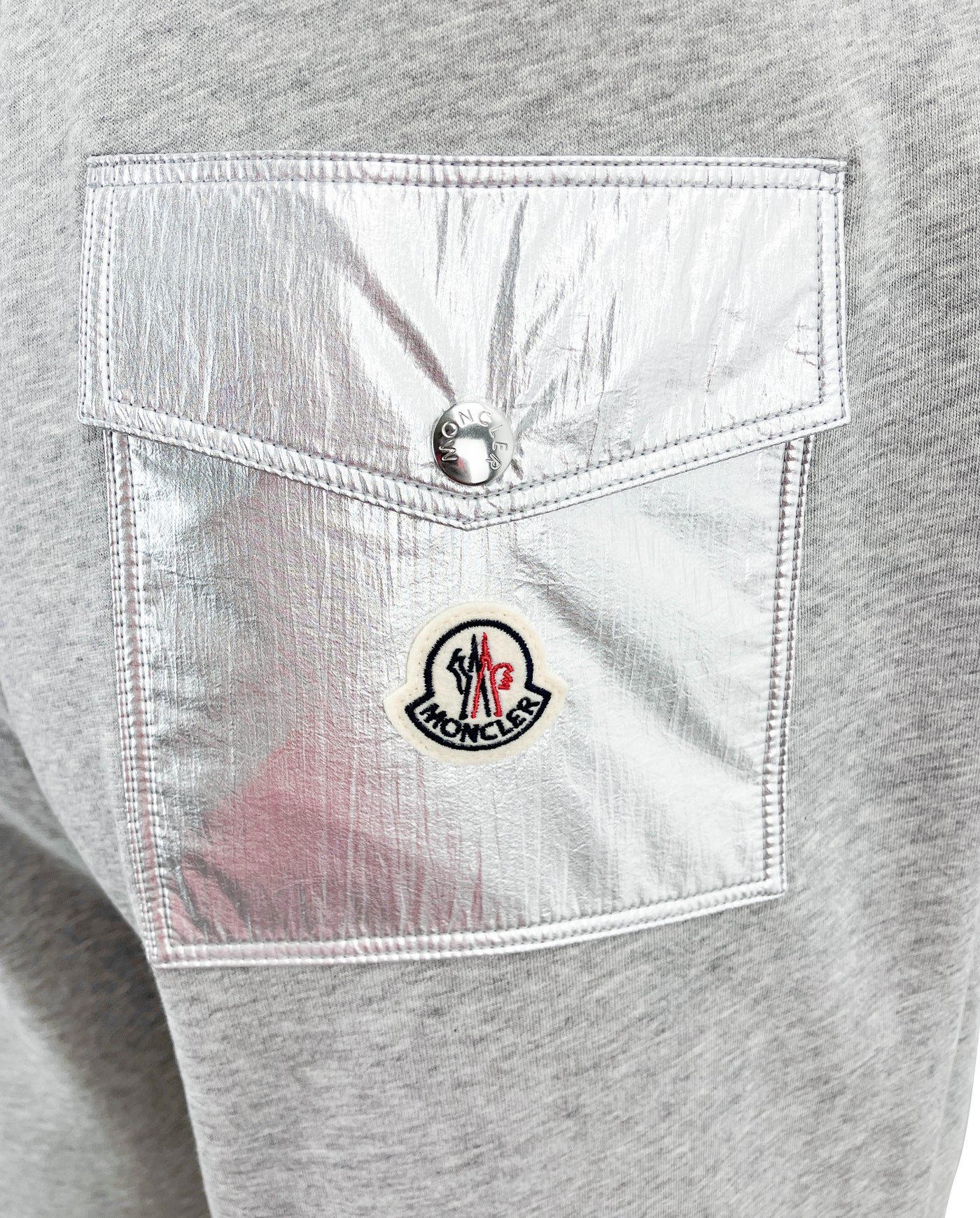 Moncler Embroidered Logo Sweatshorts in Grey - Discounts on Moncler at UAL