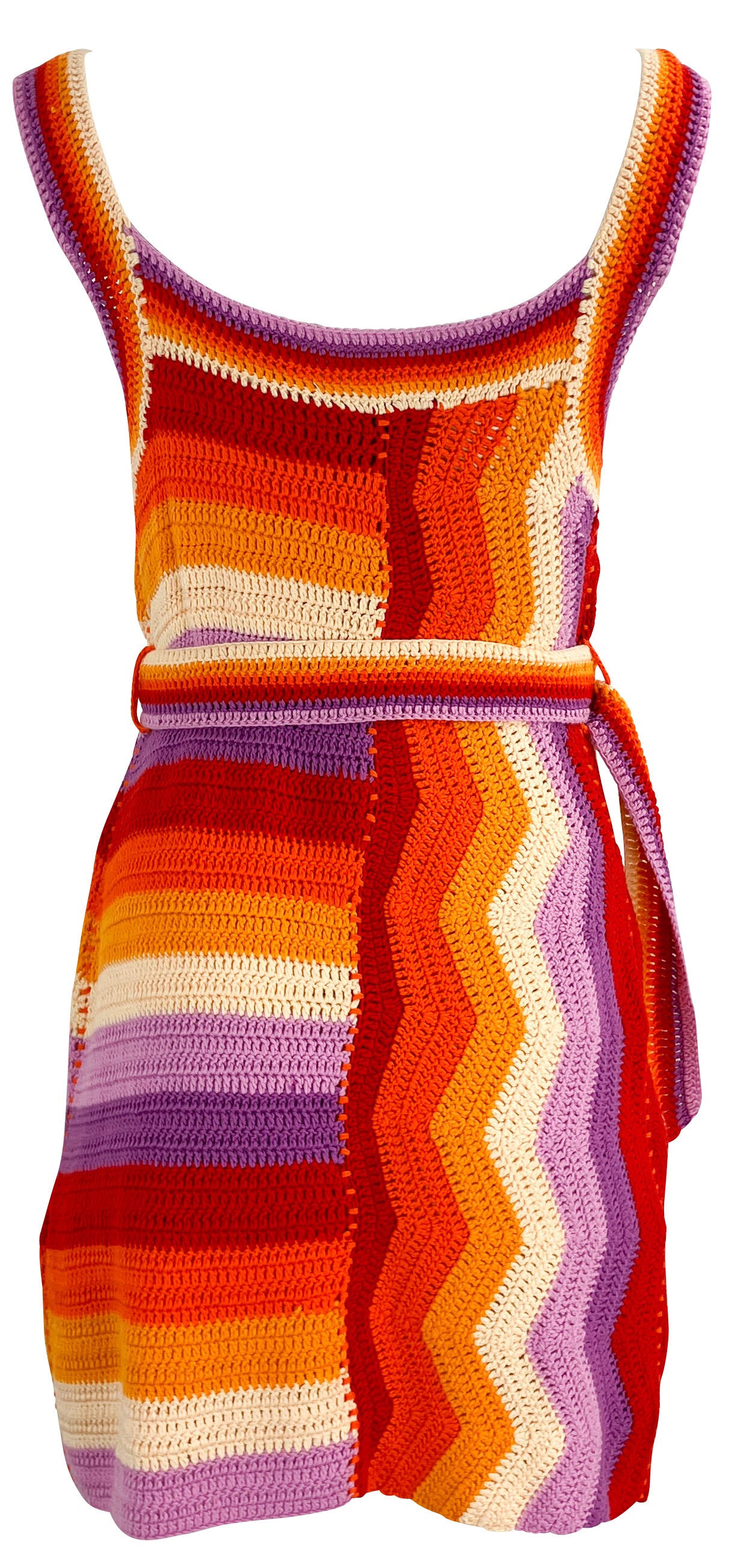 Farm Rio Striped Crochet Dress in Multi - Discounts on Farm Rio at UAL