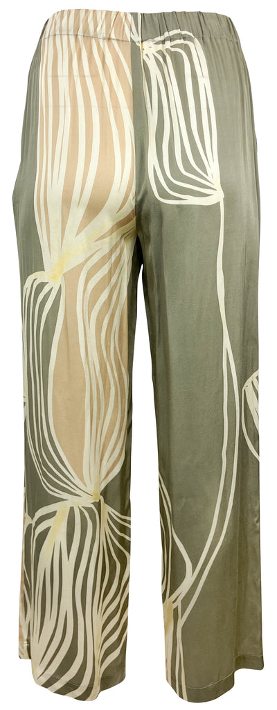 Lafayette 148 Elastic Waist Pants in Green Clay Multi - Discounts on Lafayette 148 at UAL