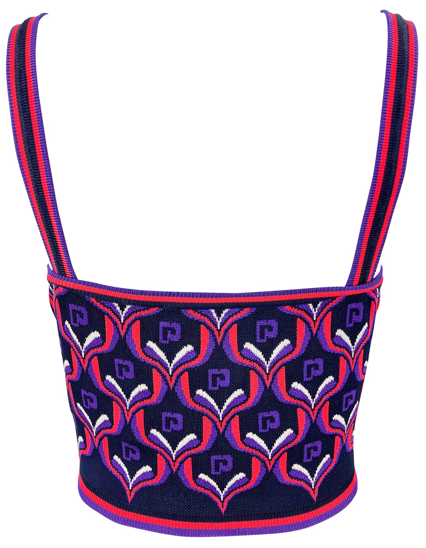 Paco Rabanne Monogram Knit Tank Top in Red/Purple - Discounts on Paco Rabanne at UAL