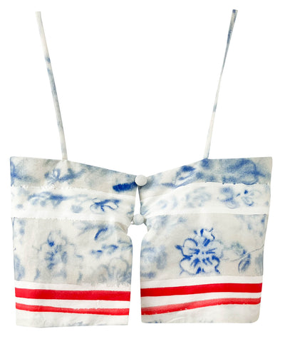 Rosie Assoulin Crop Top in Red/White/Blue - Discounts on Rosie Assoulin at UAL