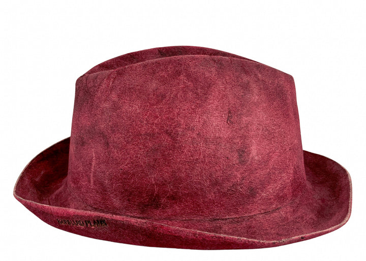 Reinhard Plank Textured Fedora Hat in Maroon Multi - Discounts on Reinhard Plank at UAL