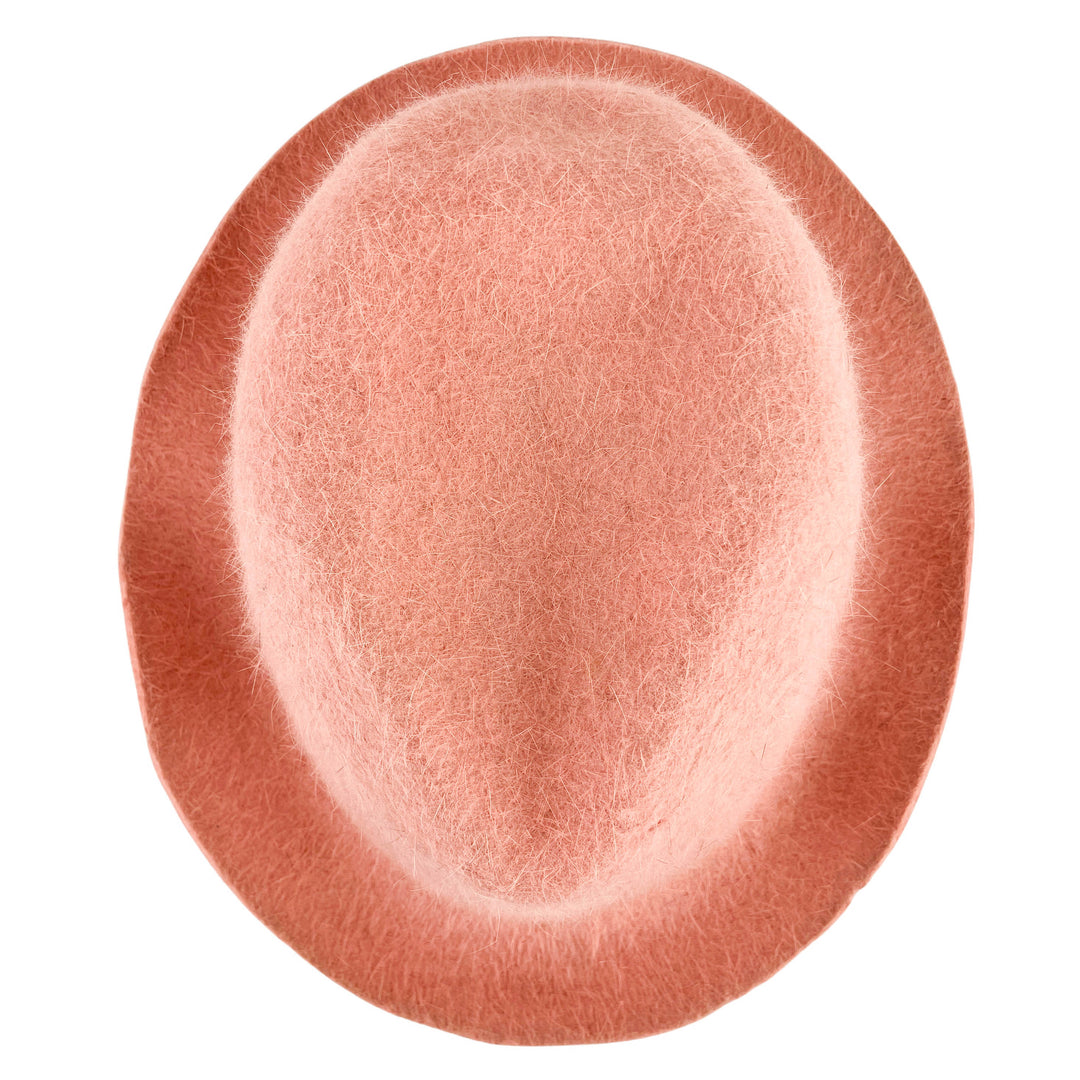 Reinhard Plank Textured Fedora Hat in Dusty Rose - Discounts on Reinhard Plank at UAL