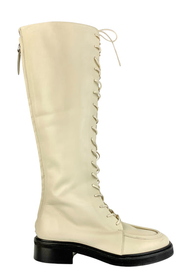 Aeyde Mathilde Boots in Creamy - Discounts on Aeyde at UAL