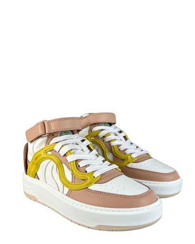 Stella McCartney S-Wave Sneaker in Multi Blush Yellow - Discounts on Stella McCartney at UAL