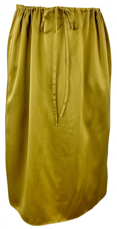 6397 Bias Drawstring Skirt in Gold - Discounts on 6397 at UAL