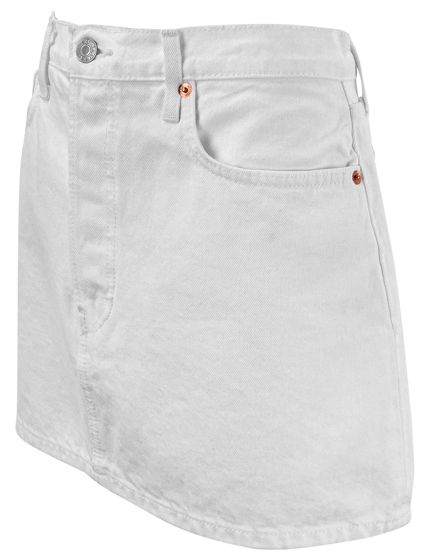 RE/DONE 90's Denim Mini Skirt in White - Discounts on RE/DONE at UAL