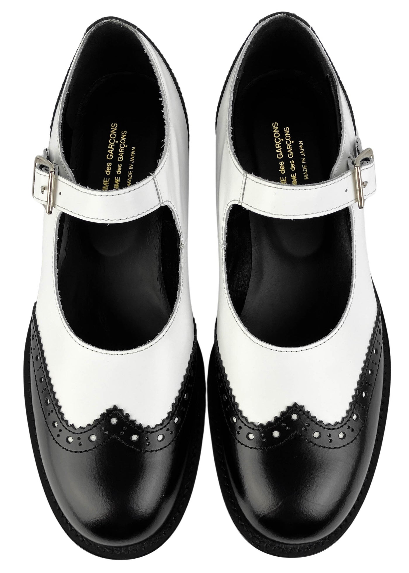 COMME des GARÇONS Mary Janes in Black and White - Discounts on Comme des Garçons at UAL