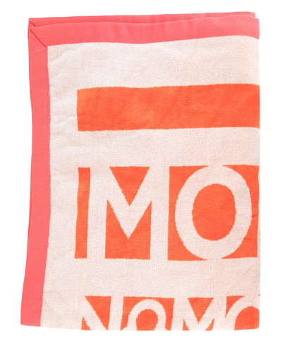 Moncler Beach Towel in Orange and White - Discounts on Moncler at UAL