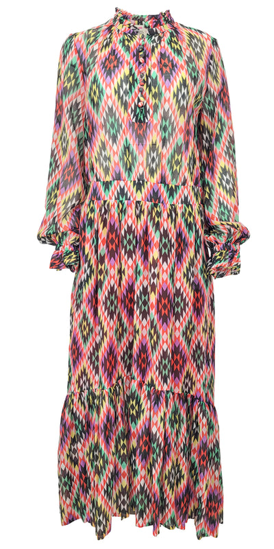 Maison Common High Low Maxi Dress in Multicolor - Discounts on Maison Common at UAL