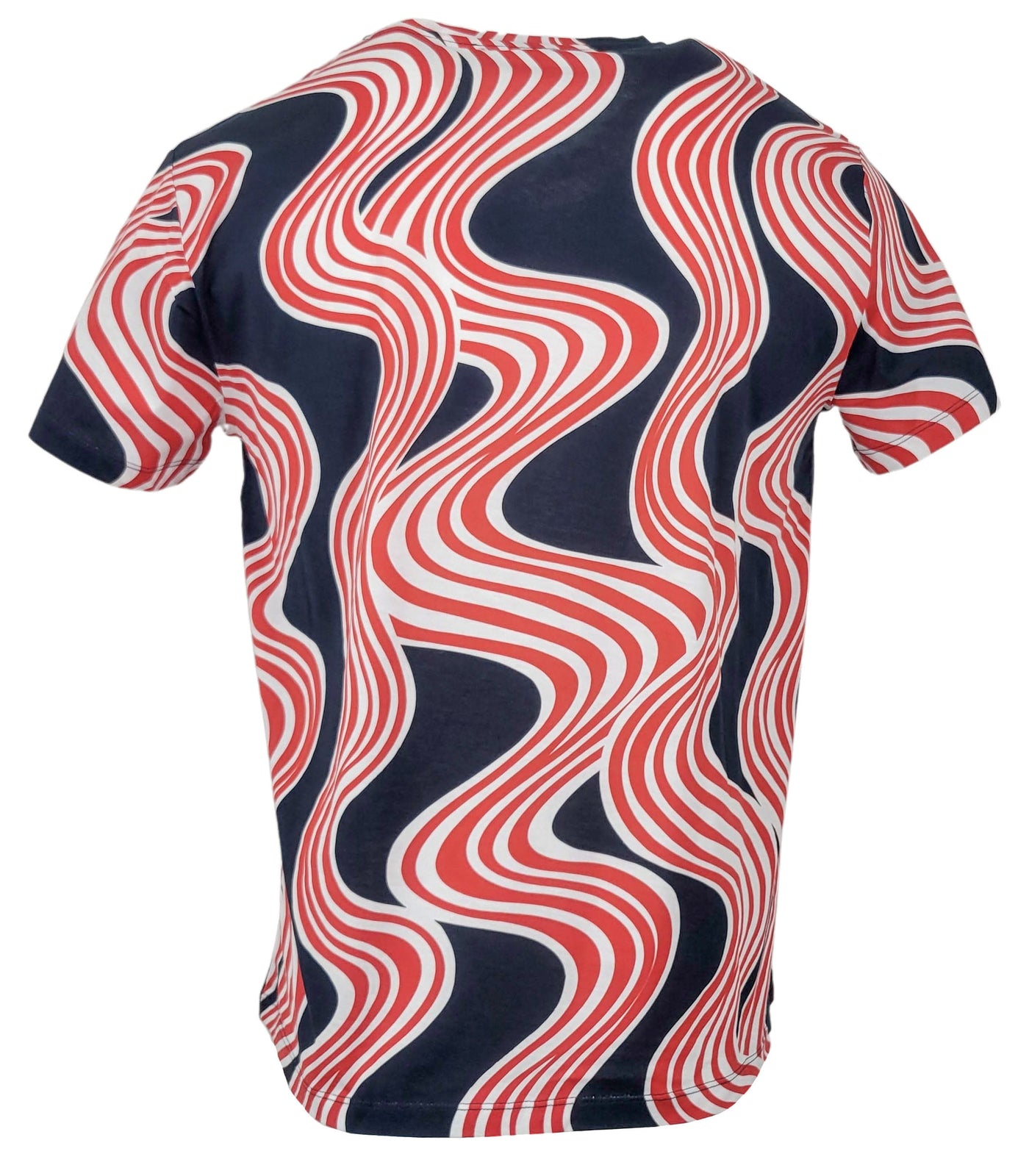 Raf Simons Scream Tee in in Navy/Red Print - Discounts on Raf Simons at UAL