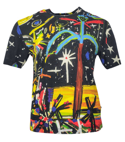 Palm Angels Starry Night T-Shirt in Black - Discounts on Palm Angels at UAL
