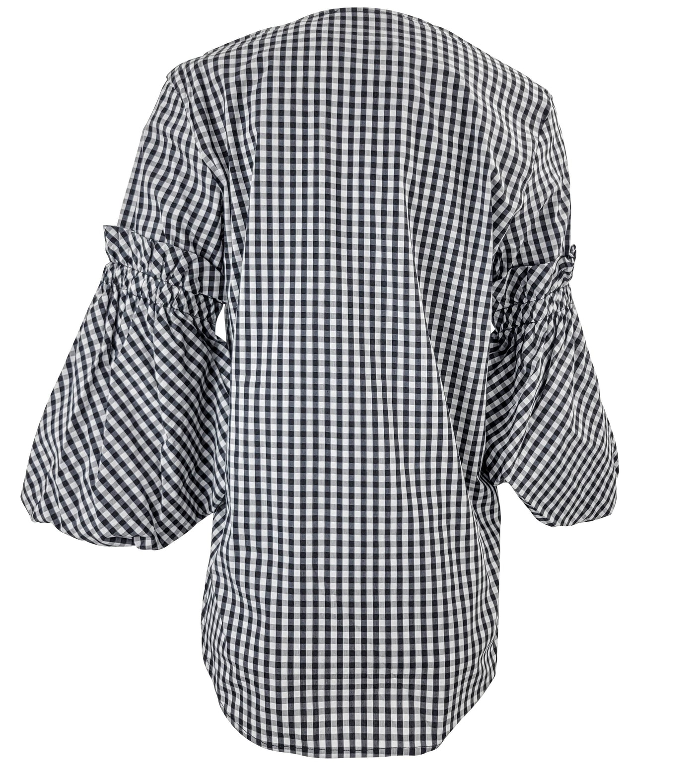 Silvia Tcherassi Lucaya Blouse in Black Embroidered Gingham - Discounts on Silvia Tcherassi at UAL