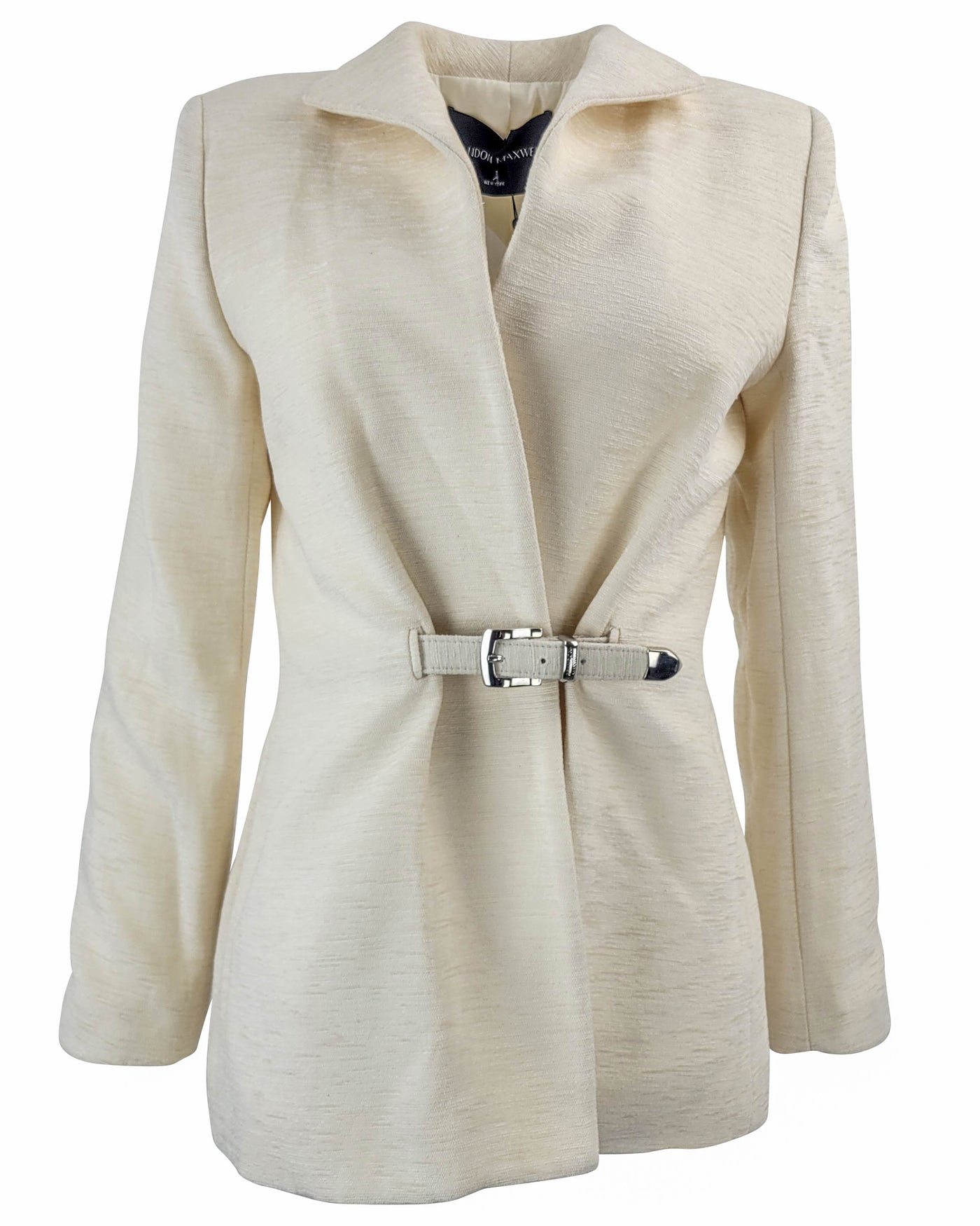 Brandon Maxwell Belted Blazer in Antique White - Discounts on Brandon Maxwell at UAL
