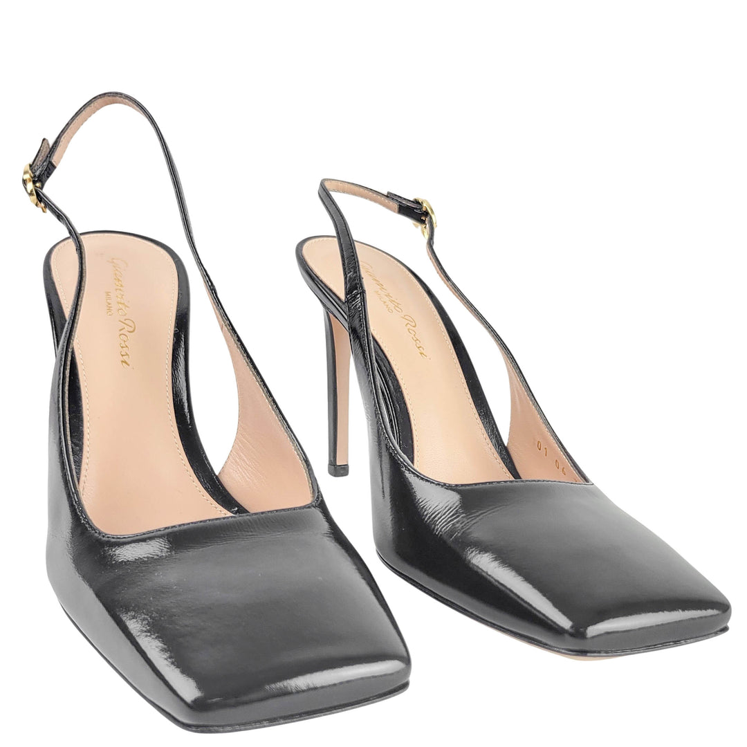 Gianvito Rossi Christina Patent Leather Heels in Black