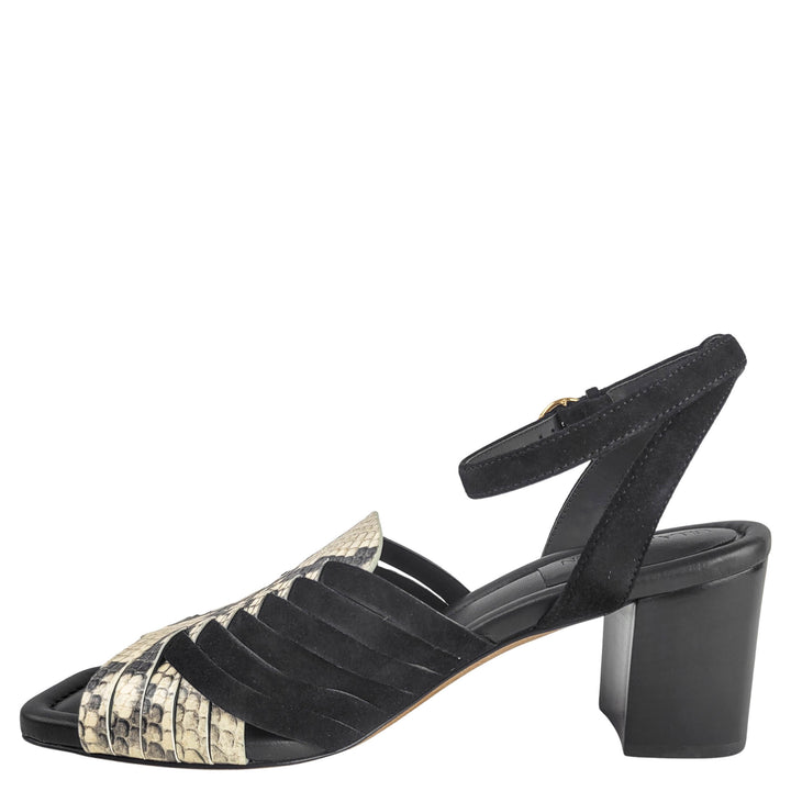 Ulla Johnson Ema Heels in Black/Python