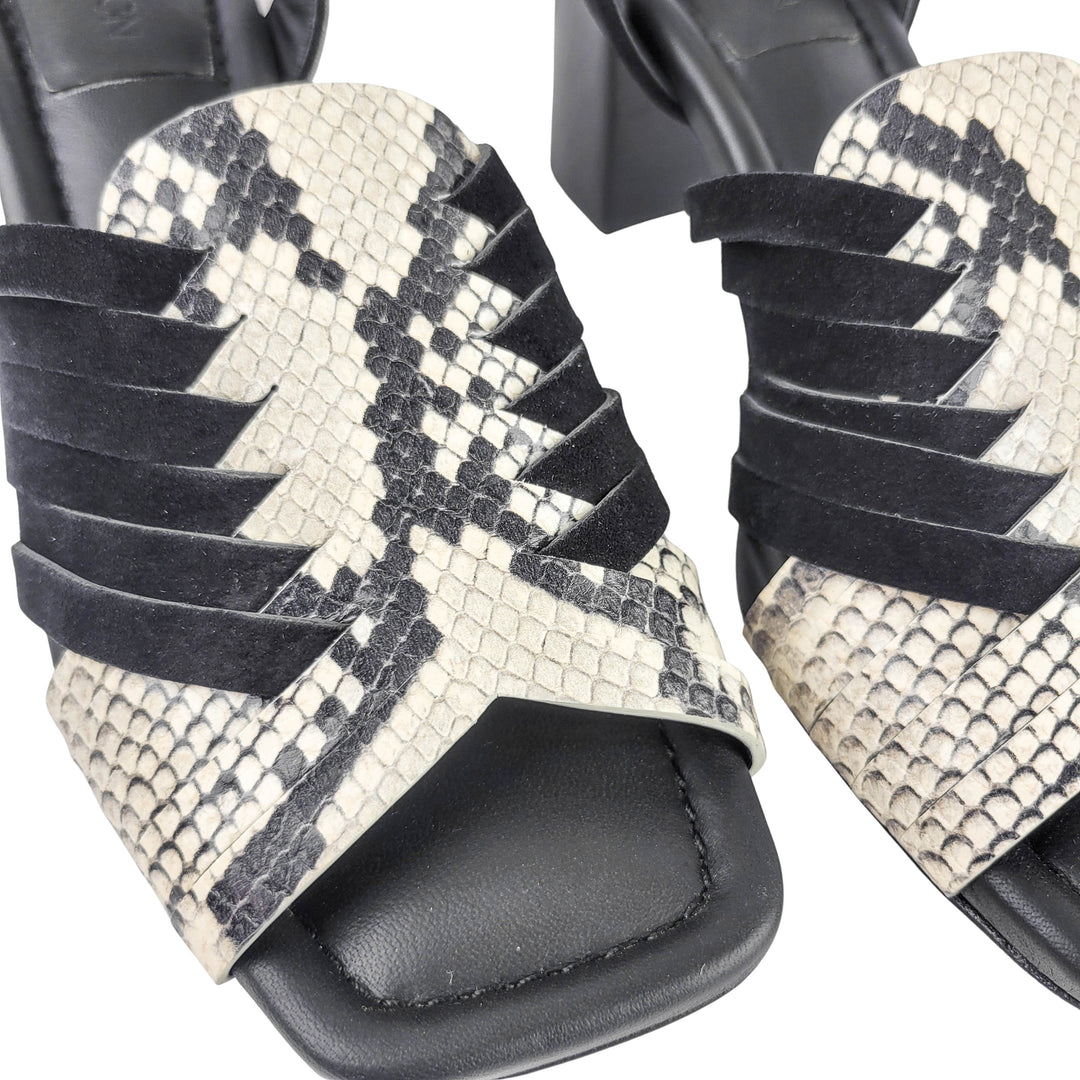 Ulla Johnson Ema Heels in Black/Python