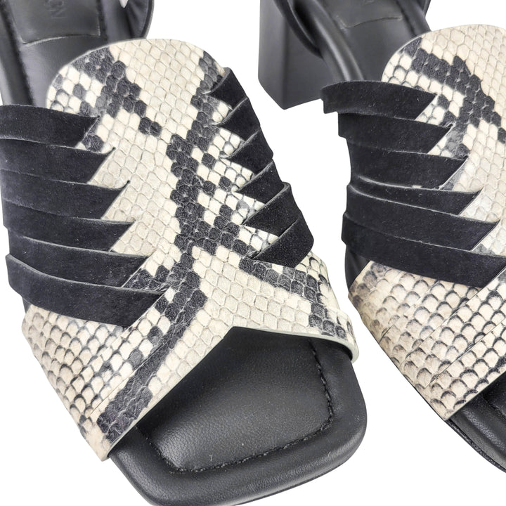 Ulla Johnson Ema Heels in Black/Python