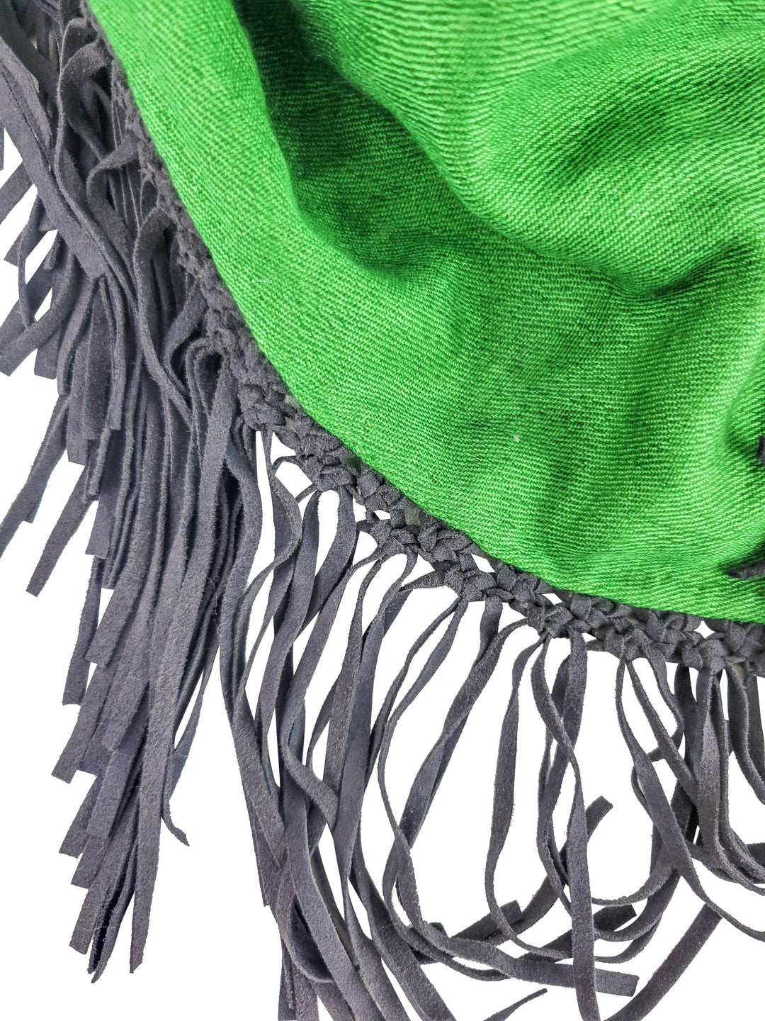 Bajra Triangle Fringe Scarf in Green Ombré - Discounts on Bajra at UAL