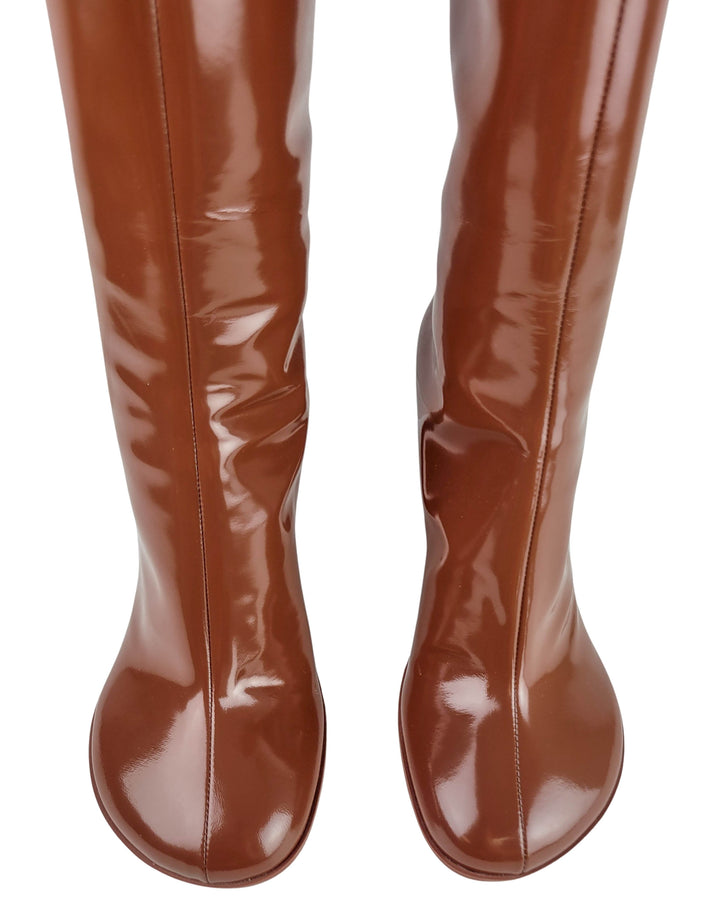 Bottega Veneta Atomic Boots in Brown Sugar