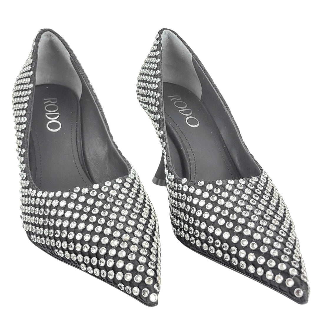 Rodo Embellished Pumps in Black - Discounts on Rodo at UAL