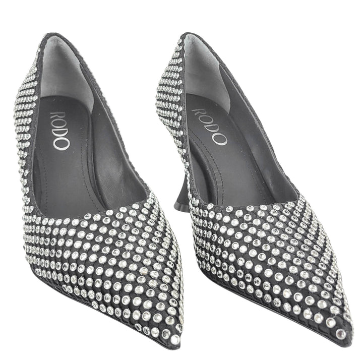Rodo Embellished Pumps in Black - Discounts on Rodo at UAL