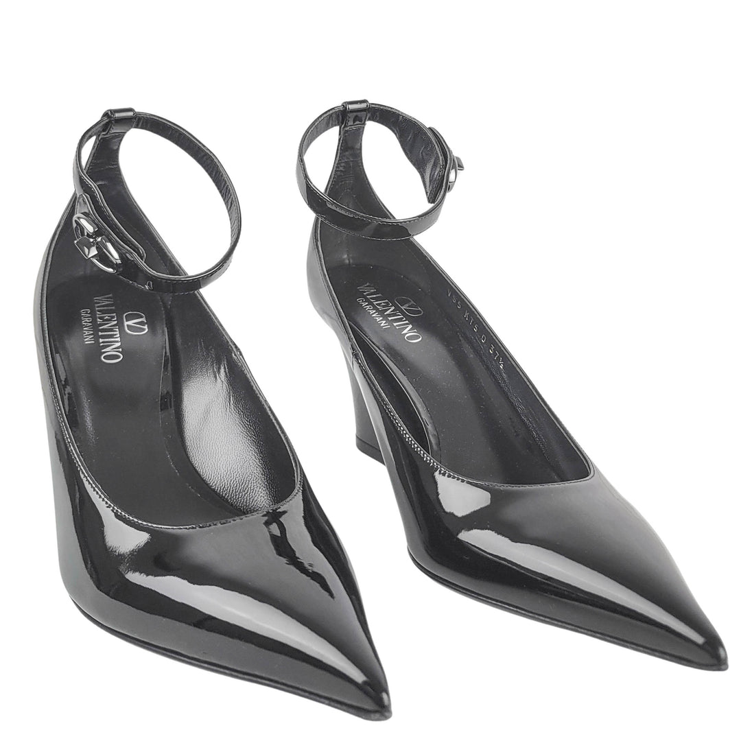 Valentino Heels in Black Patent Leather - Discounts on Valentino at UAL