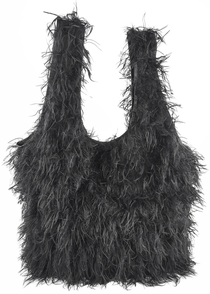 Dries Van Noten Marche Large Fringed Tote Bag in Black - Discounts on Dries Van Noten at UAL