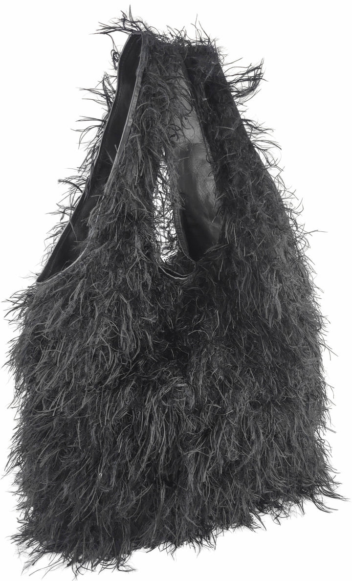 Dries Van Noten Marche Large Fringed Tote Bag in Black - Discounts on Dries Van Noten at UAL