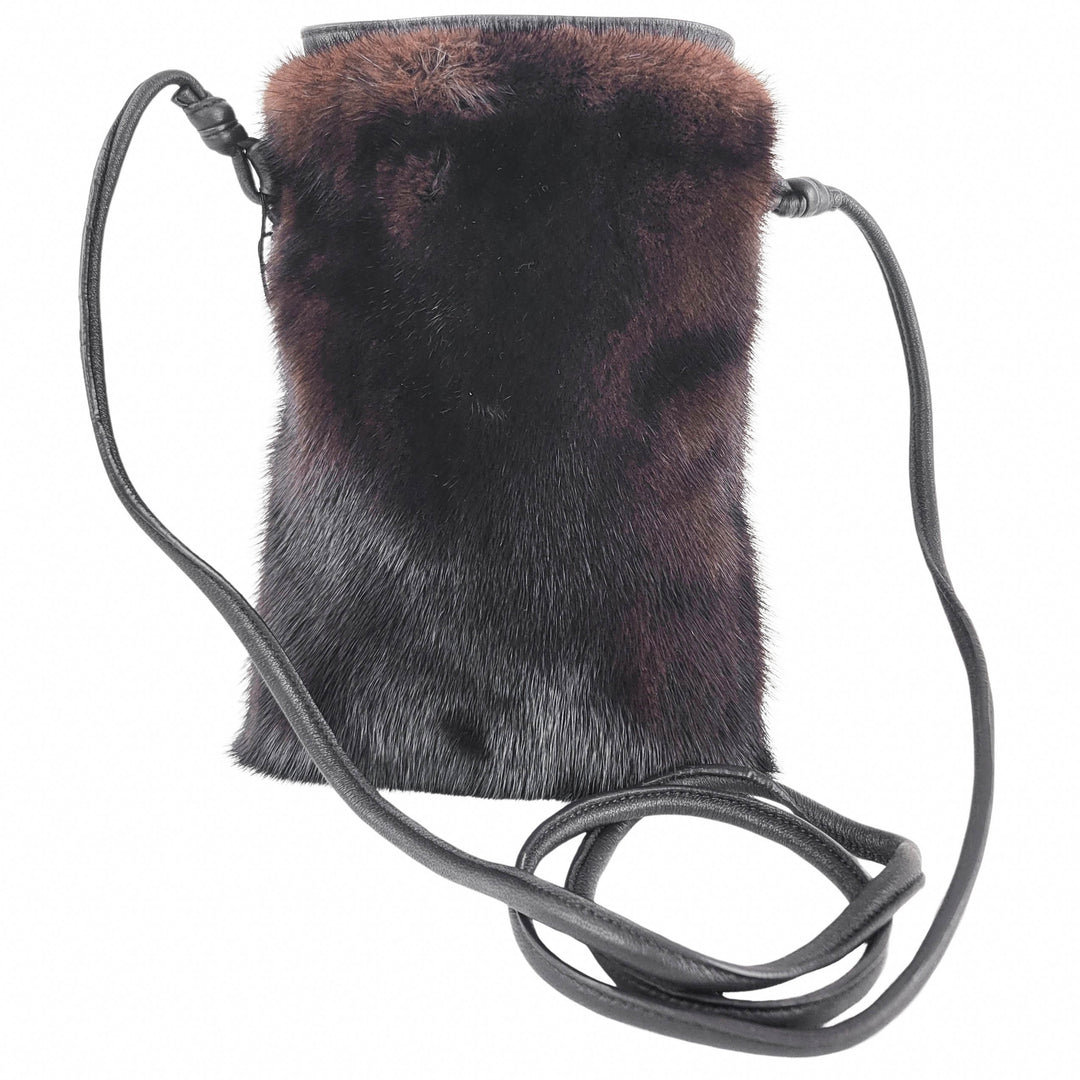 Yves Salomon Fur Bag in Mahogany - Discounts on Yves Salomon at UAL