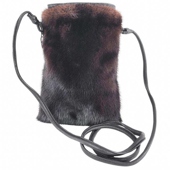 Yves Salomon Fur Bag in Mahogany - Discounts on Yves Salomon at UAL