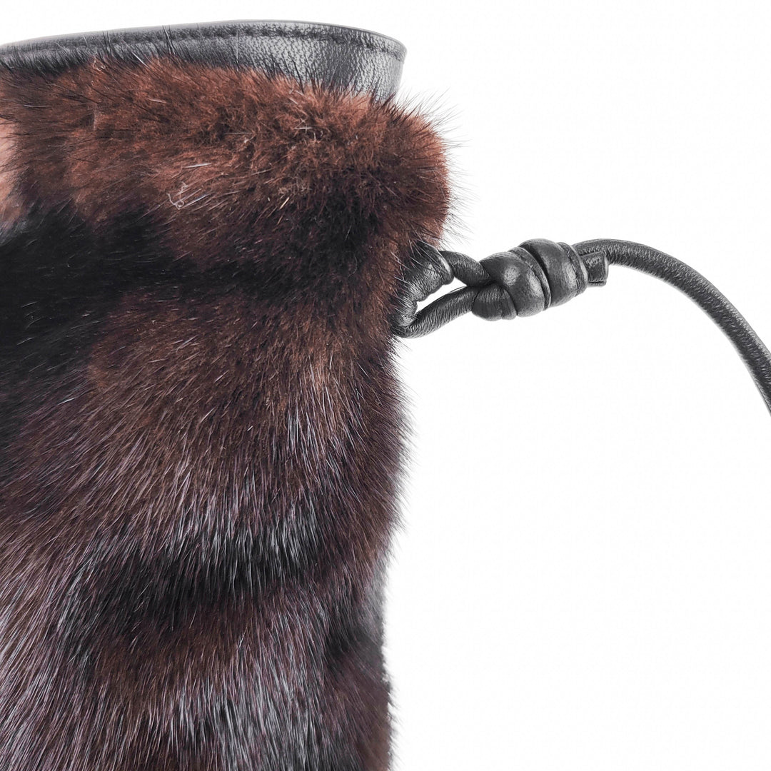 Yves Salomon Fur Bag in Mahogany - Discounts on Yves Salomon at UAL